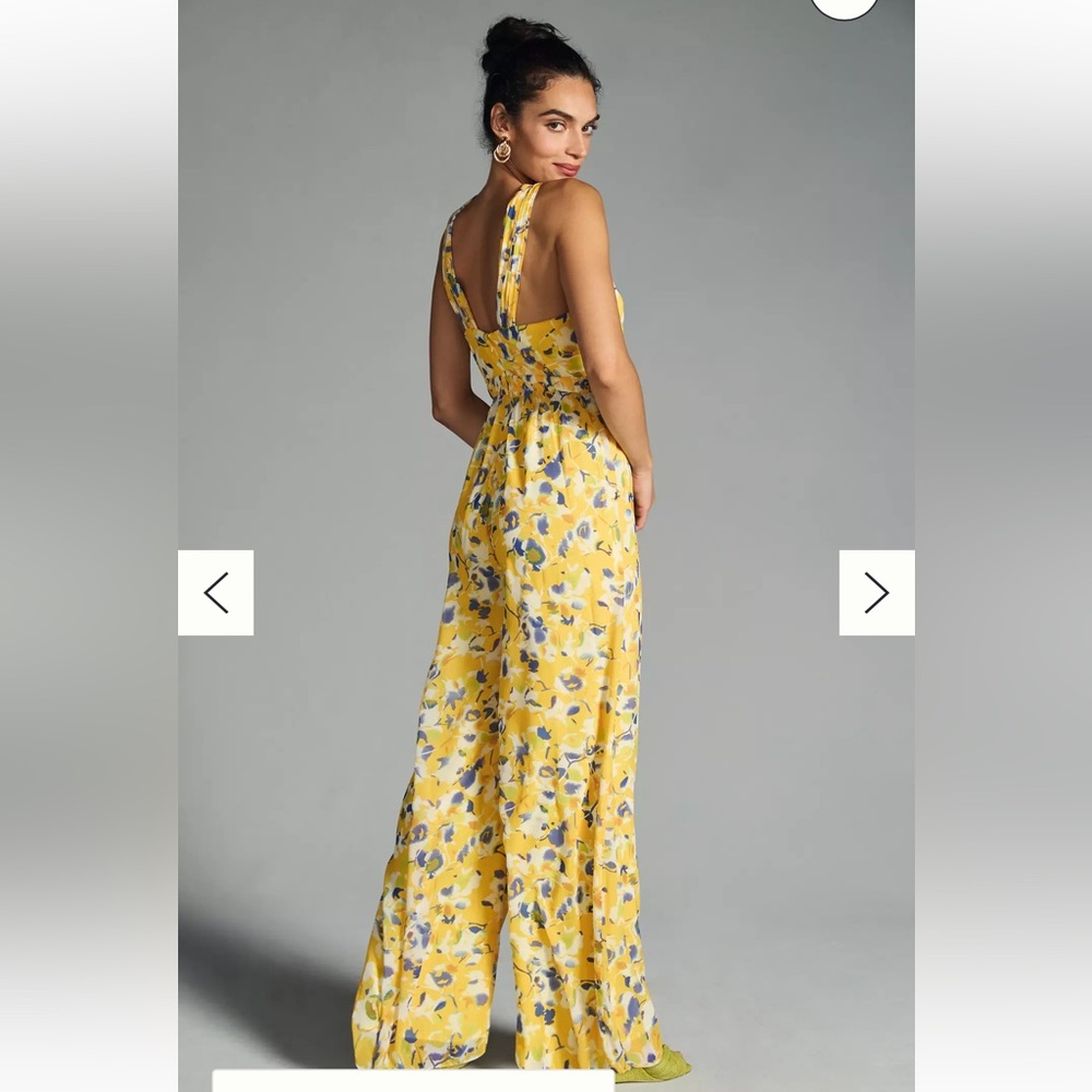 Ieena for Mac Duggal Wide-Leg Cross-Halter Jumpsuit Size 16 NWT - Picture 4 of 7